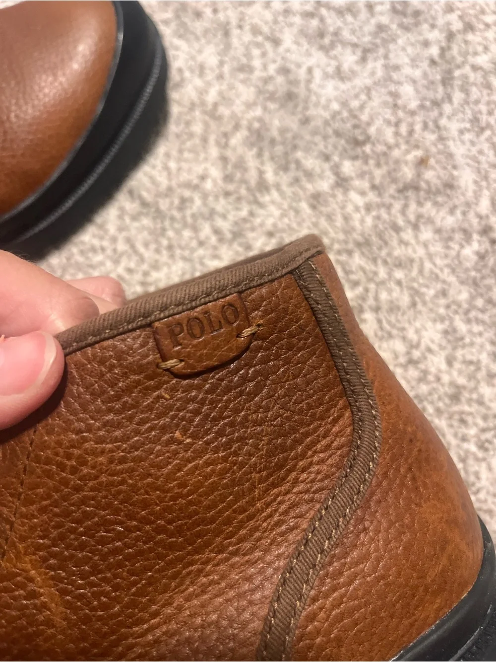 Polo Ralph Lauren Omar Men’s 9.5D Brown Leather Lug Sole Chukka Boots